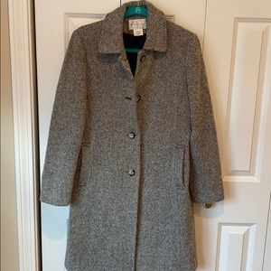 Black and white dress coat - long jacket